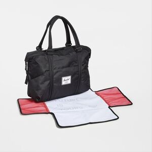 Herschel Supply Co Black Strand Sprout Duffle Diaper Bag Signature Red Strip